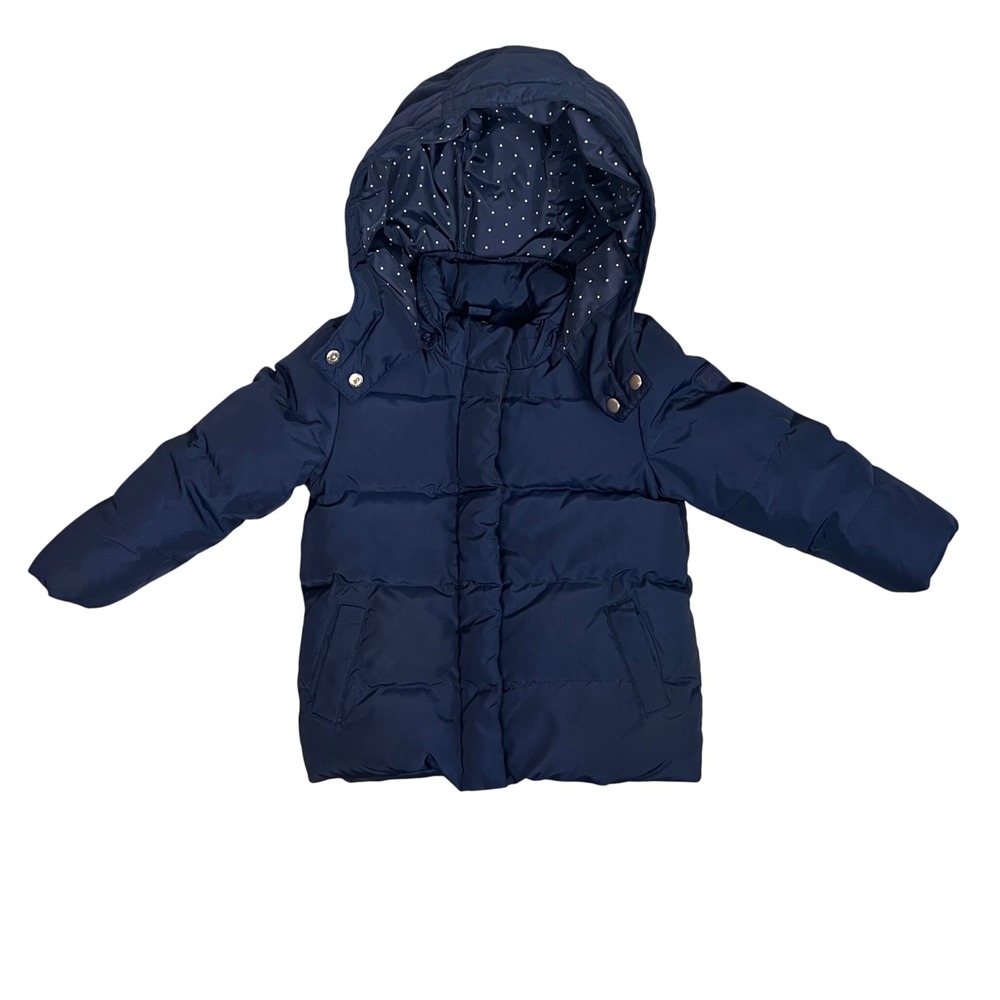 Baby Gap Toddler Navy Blue Puffer Coat Winter Jacket Hooded Warm‎ 4 Years